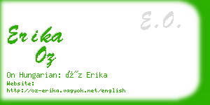 erika oz business card